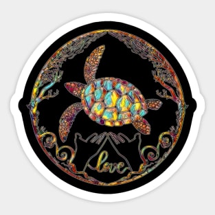 Sea Turtle Love Sticker